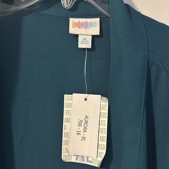 Lovely LuLaRoe Aurora teal XL NWT - Picture 2 of 3